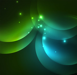 Glowing geometric shapes