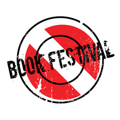 Book Festival rubber stamp. Grunge design with dust scratches. Effects can be easily removed for a clean, crisp look. Color is easily changed.