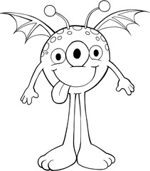 Funny Monster Vector Illustration Art