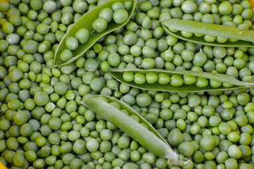 Fototapeta na wymiar Green peas.Fresh Homemade Peas.