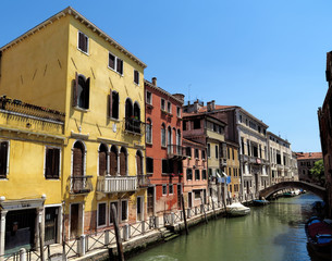 Fototapeta na wymiar Venice - Beautiful canal in Venice