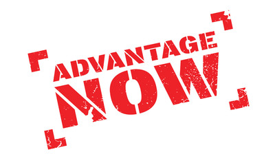 Advantage Now rubber stamp. Grunge design with dust scratches. Effects can be easily removed for a clean, crisp look. Color is easily changed.