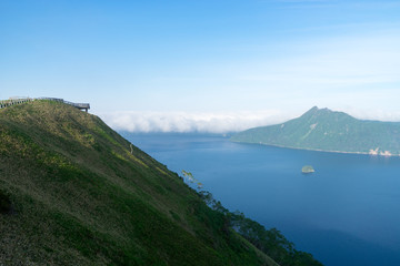 Obraz premium 摩周第三展望台から見る摩周湖の風景