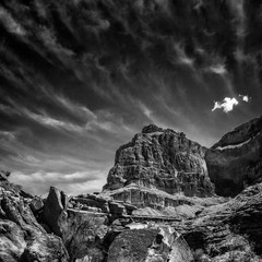 Cliff and sky landscape in the Grand Canyon