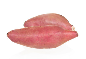 Japan sweet potato isolated on white background.
