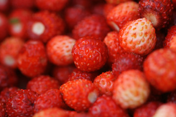 Ripe red strawberry close-up
