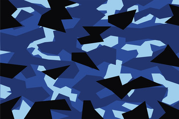 vector background of  blue geometric camo