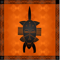 African culture symbolic ornaments. African tribes hand drawn elements