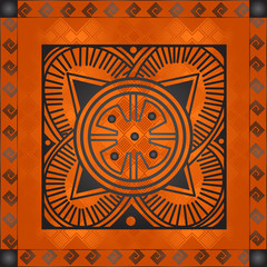 African culture symbolic ornaments. African tribes hand drawn elements