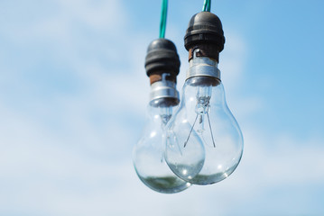 bulbs light with the sky