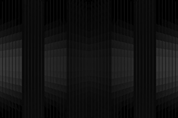 Background geometric black color pattern abstract concept 3D rendering.