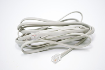 An internet cable isolated on a white background