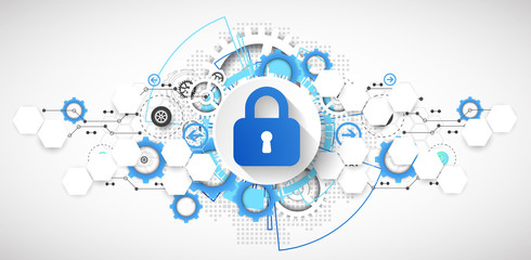 Fototapeta premium Protection concept. Protect mechanism, system privacy.