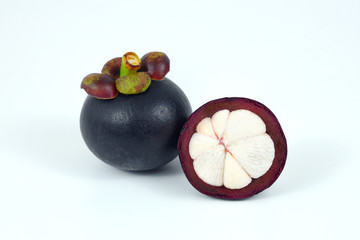 Mangosteens for background.