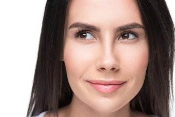 Obraz premium Pretty girl dreaming with happy smile