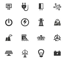 Electricity icon set