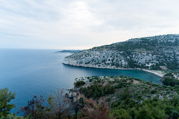 Amazing view of the greek island  Thasos