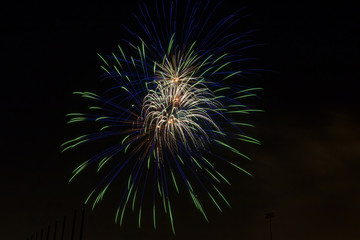 Fireworks colorful burst of Fourth of July celebration and summertime