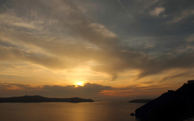 Sunset Fira, Santorini, Greece