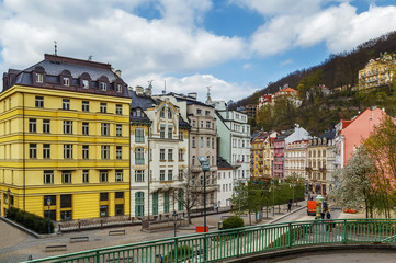 Plakat View of Karlovy Vary, Czech republic