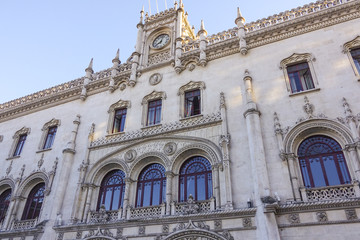 Beautiful Rossio train station in Lisbon - LISBON - PORTUGAL - JUNE 17, 2017