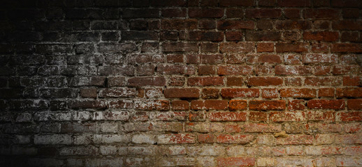 Vintage dark brick Wall