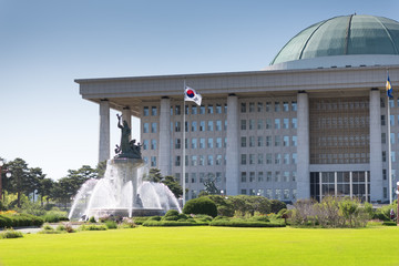 The National Assembly of South Korea, situated in Yeouido, Seoul. - 163059517