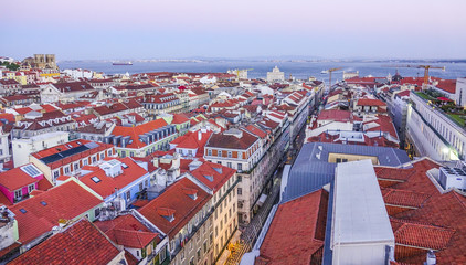 Fototapeta na wymiar Over the rooftops of Lisbon - LISBON - PORTUGAL - JUNE 17, 2017