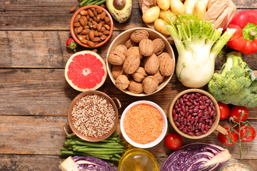 selection of healthy food