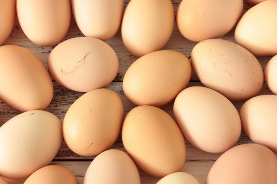 Hühnereier Tisch Hintergrund Eier Ei overhead Landeier bio