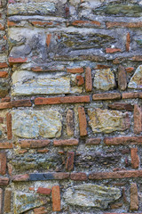 Fototapeta premium Background of an old stone brick wall shot close-up 