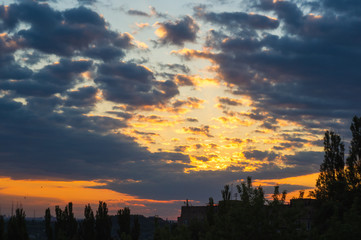 landscape with dramatic light