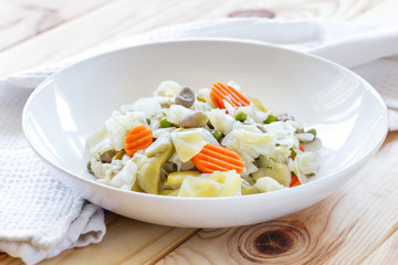 Spanish Style Veggie Stew. Menestra de Verduras.  Diet and healthy food concept.