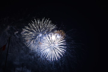 Obraz premium Fuego pirotecnia fuegos artificiales