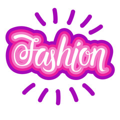 Fashion Sticker For Girls Social Media Network Message Badges Design Vector Illustration