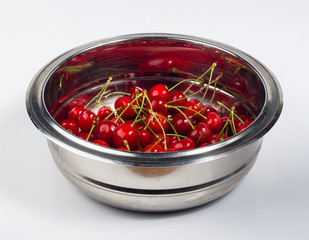 large ripe red cherries