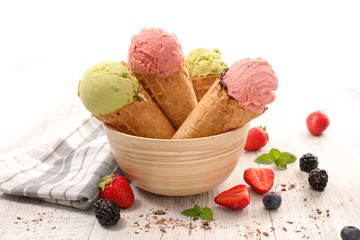 ice cream in cone