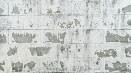 Fototapeta na wymiar grunge white concrete background,white brick cracked texture