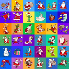 cartoon christmas characters pattern