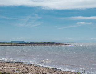 Rocky beach and island