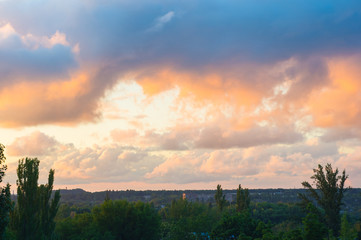 landscape with dramatic light