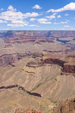 Grand Canyon -  Mather Point view to Grand Canyon National Park - travel destination in  Grand Canyon Village, Arizona - United States of America- beautiful rock formations