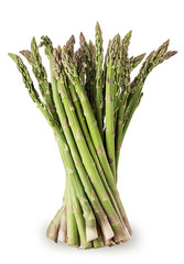 Fresh green bundle asparagus