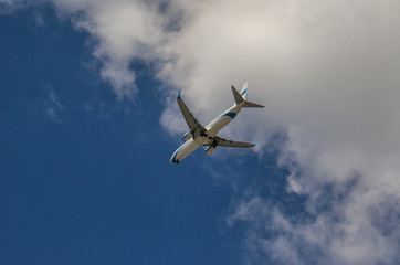 AIRPLANE - Passenger aircraft is preparing to land