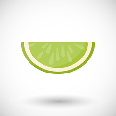 Lime segment vector flat icon