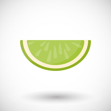 Lime segment vector flat icon