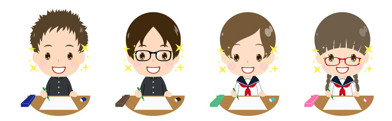 テストを受ける学生　希望