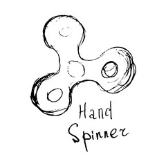 Hand drawn spinner