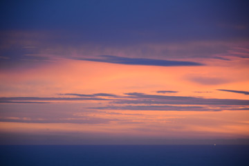 Sunset beautiful sky from Golden Gate view point, San Francisco, California