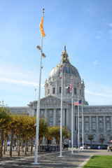 Facade of the San Francisco City Hall, Civic Center, California